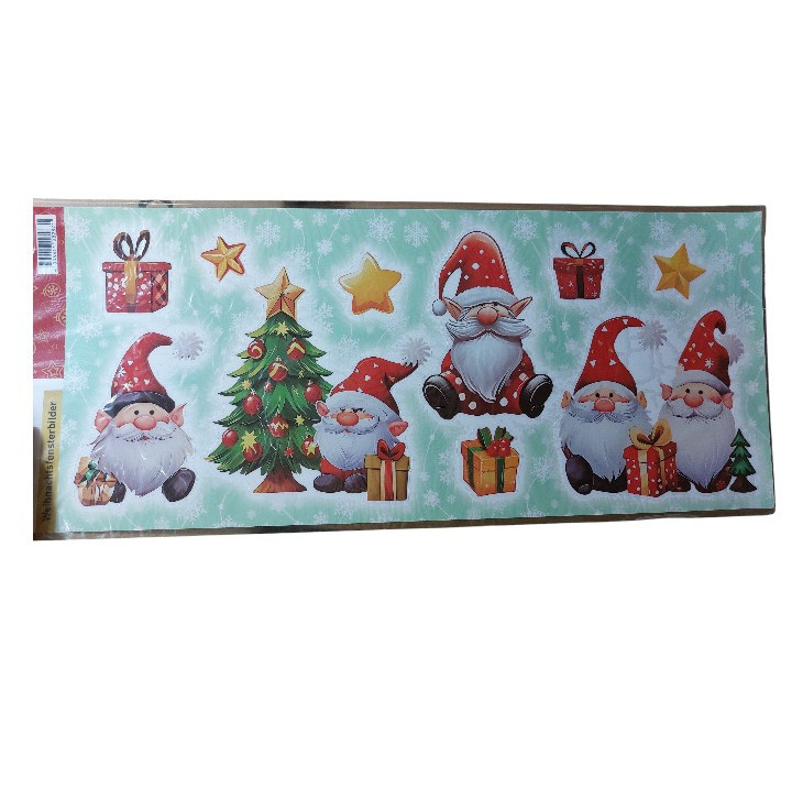 Новогодняя наклейка Гномы Livarno Home 21 на 47 см разноцветный Киев - изображение 1