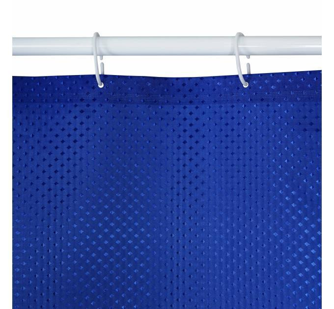 Штора для ванної Тканина Піка 180*180 см синя Харків - фото 1