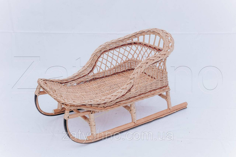 Санки плетеные из лозы | санки из лозы | детские санки из лозы санки плетеные детские со спинкой Киев - изображение 1