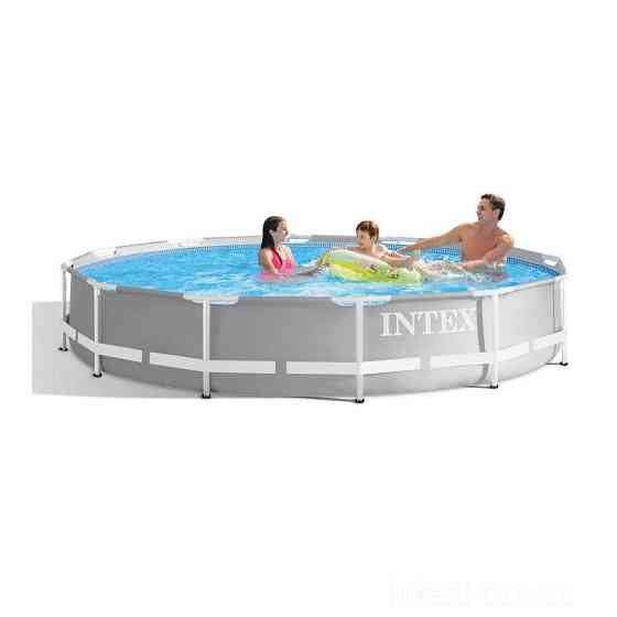 Каркасный бассейн 366х76 см серый Intex 26710 Киев