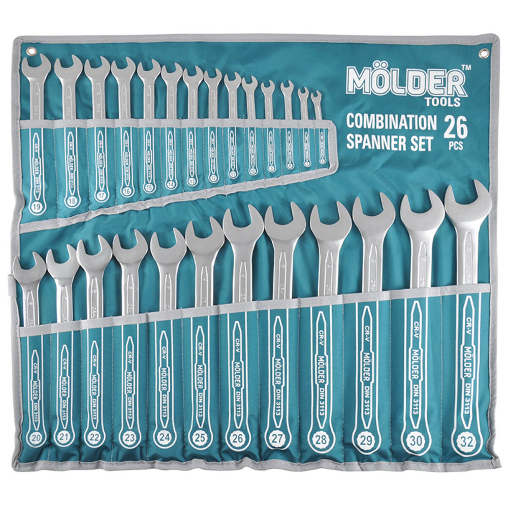 Набір ключів Molder CR-V, 6-32мм, 26шт Київ - фото 1