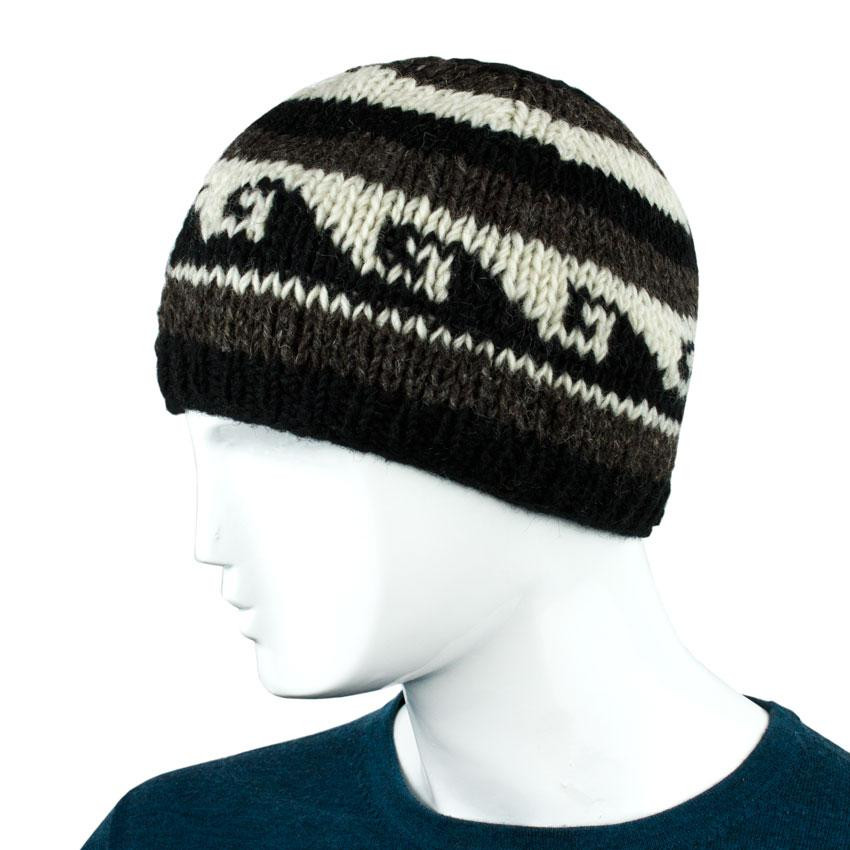 В'язана чоловіча шапка вовна Київ - фото 1