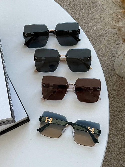 Стильні сонцезахисні окуляри  Hermes 🔥 з металевою оправою Київ - фото 1