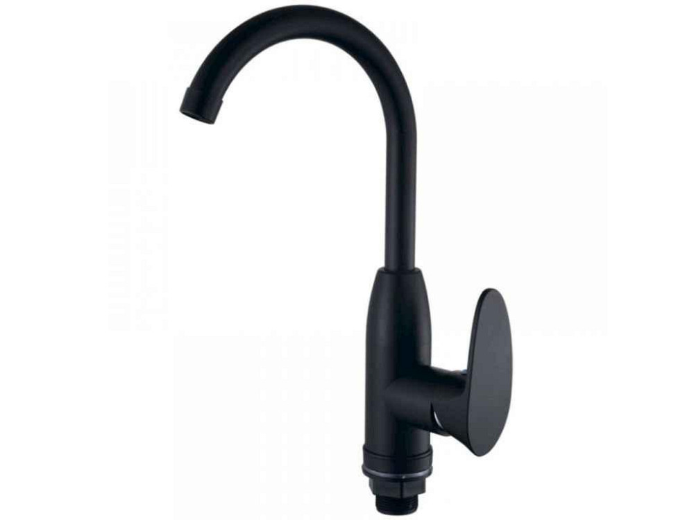 Смеситель на мойку черный CEZAR-011-B SET MATTE BLACK ТМ PLAMIX Киев - изображение 1