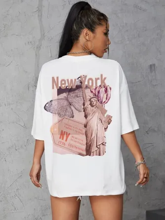 Футболка женская с принтом  46 Белая 2664083283 Днепр