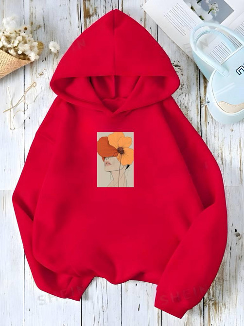 Женская утепленная оверсайз кофта с рисунком трехнитка на флисе Одесса - изображение 1