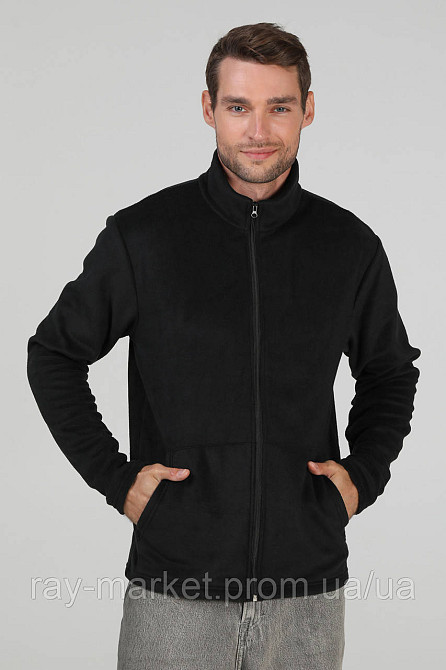 Кофта флісова на блискавці Ray Basic чоловіча чорна (U0501M-Black) XXL Київ - фото 1