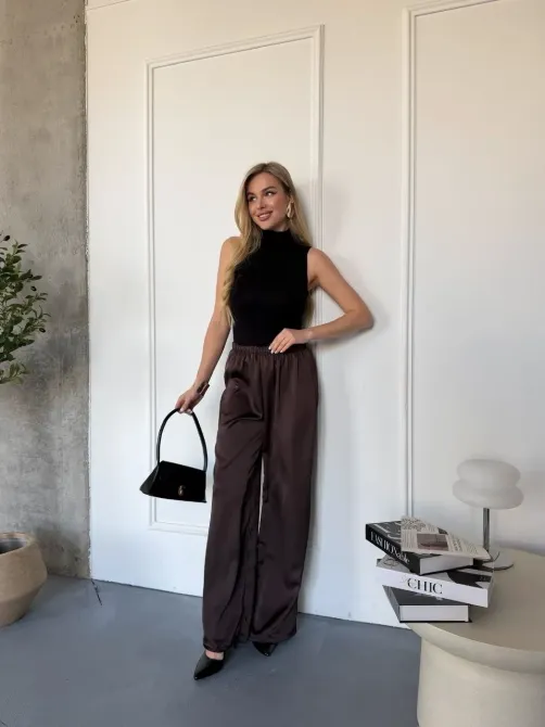 Шовкові жіночі брюки прямого крою Одеса - фото 15