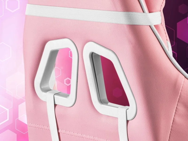 Крісло геймерське G1136 рожеве з підставкою для ніг Київ - фото 7