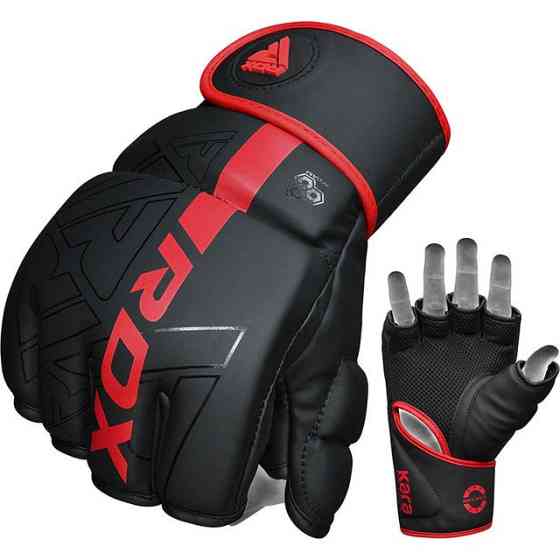 Рукавиці ММА RDX F6 KARA Matte Red XL (капа в комплекті) Кам'янське