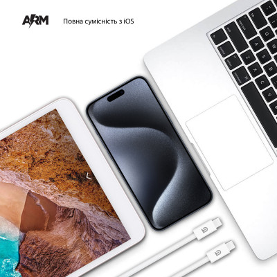 Дата кабель USB-C to USB-C 1.0m White Armorstandart (ARM72698) Вінниця - фото 2