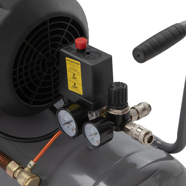 Компресор, 50 л, 3,0 кВт, 220 В, 10 атм, 420 л/хв, 2 циліндри, 93 дБ INTERTOOL PT-0007 Київ - фото 6