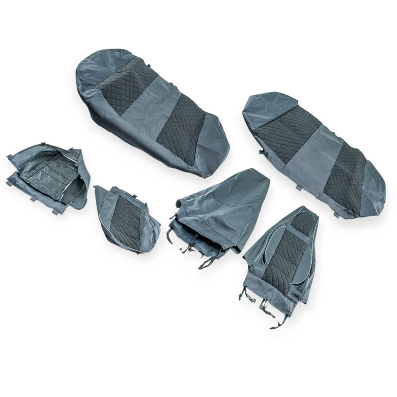 Чехлы ваз 2108-21099, 2113-2115 ромб серые салона Мукачево - изображение 1