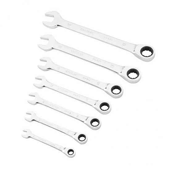 Ключі комбіновані з тріщаткою STANLEY : М8 - М19, хром-ванадієві, компл. 7 шт. Одеса