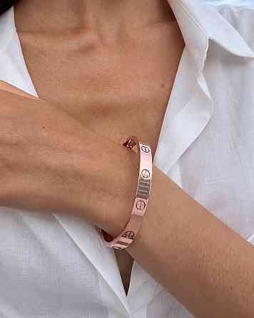 Cartier Love браслет с отверткой в нежном розовом золоте | Без цирконов | Очень стильный, идеально на каждый день Одесса