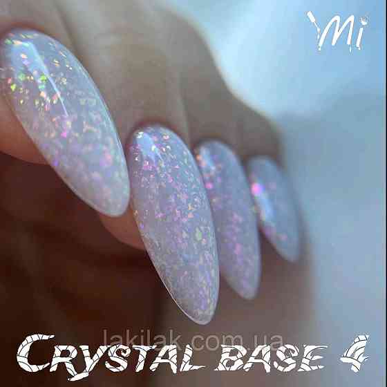 Crystal base Mi #4 (молочна база з різнокольоровими пластівцями юккі) 30мл (баночка) Херсон
