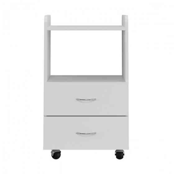 Тумба косметологическая на 2 ящика Эльф 2 (металлические колеса) Киев