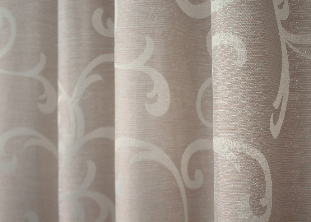 Комплект коротких штор VR-Textil Жаккард Allure № 1613ш Пудровый 130х170 см 2 шт (35-0273) Киев - изображение 6