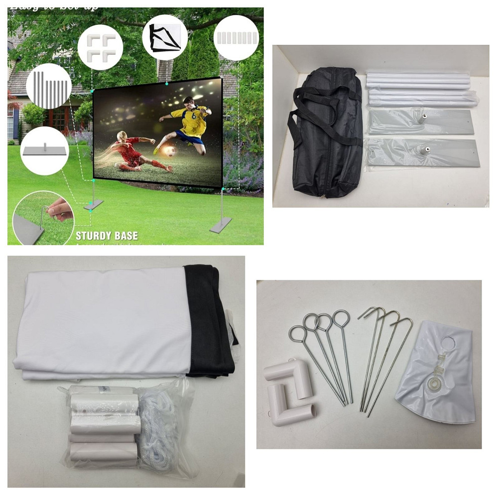 Мобільний проекційний екран для проектора 180*180см Луцьк - фото 1