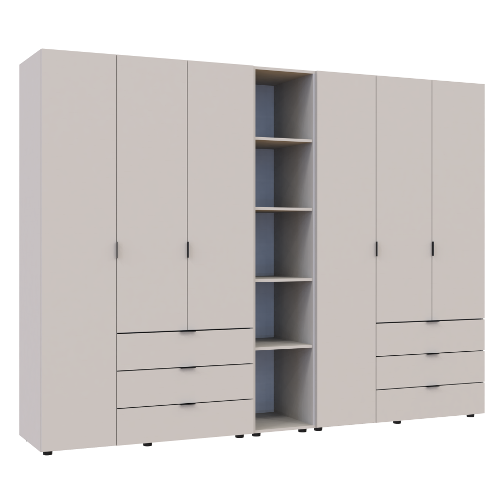 Комплект шкафов для одежды Doros Гелар (3 шт.) 270,6х49,5х203,4 см Кашемир (DRS-011252) Львов - изображение 2