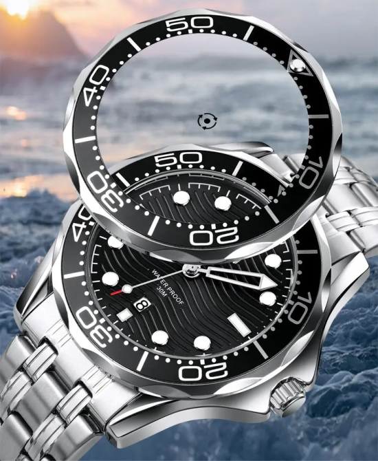 Чоловічий класичний годинник Skmei 9276 (Сріблястий з чорним циферблатом) Київ - фото 4