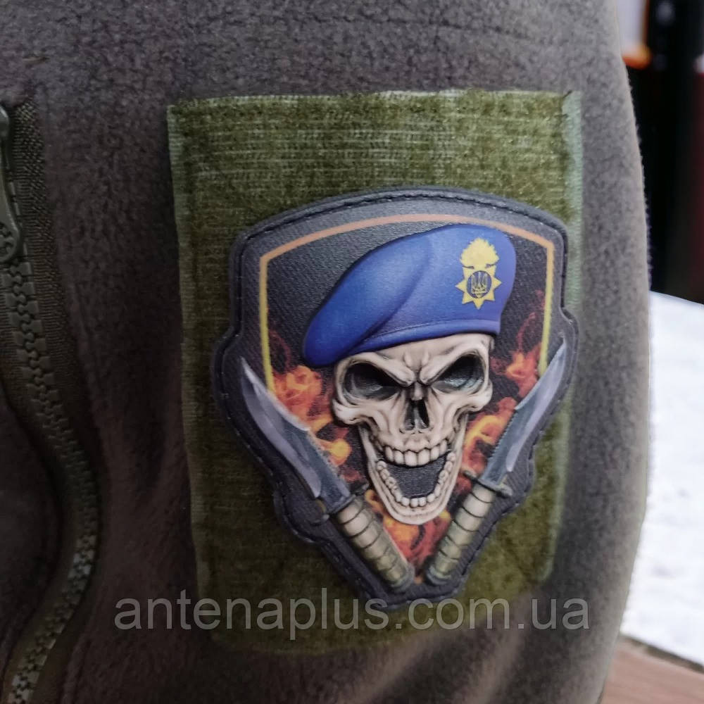 Череп у береті НГУ об'ємний патч / шеврон Київ - фото 2