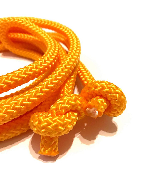 Скакалка гімнастична для гімнастики художньої 3 метри помаранчева 10 мм дитяча спортивна мотузкова Кам'янське - фото 3