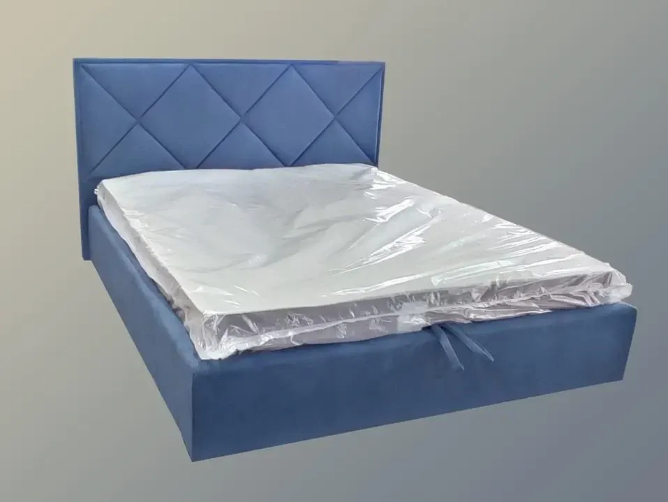 Кровать Pallada Premium 120 х 190 см Allure С дополнительной металлической цельносварной рамой Синий Киев - изображение 2