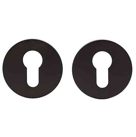 Дверна накладка під циліндр M&T Up/Down 091618 d54mm TIN-K титан/чорний матовий Київ