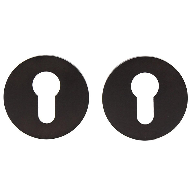 Дверна накладка під циліндр M&T Up/Down 091618 d54mm TIN-K титан/чорний матовий Київ - фото 1