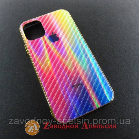 IPhone 11 разноцветный чехол Carbon laser Одесса - изображение 1