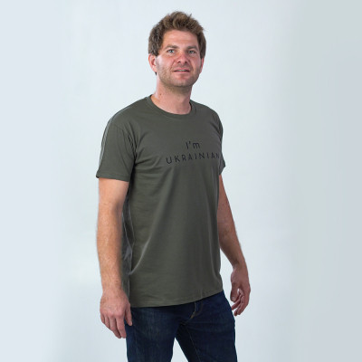Футболка Sol's Imperial 190 I'am Ukrainian хакі M (11500269/138M) Винница - изображение 2