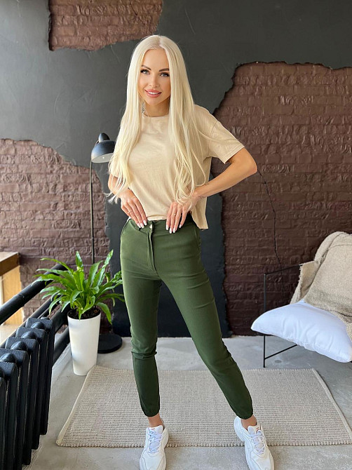 Жіночі брюки джогери "Elias" тонкі оптом | Норма | Розпродаж моделі Київ - фото 7