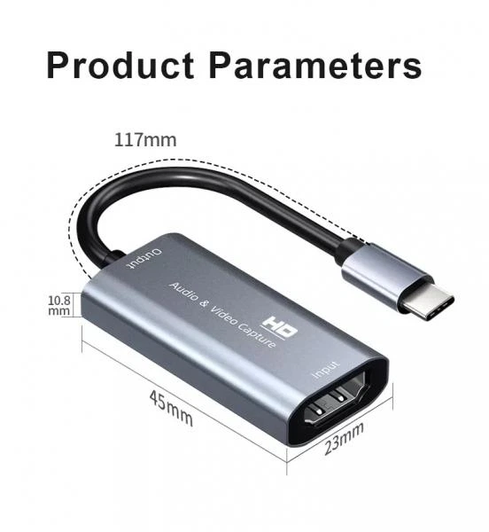 Карта відеозахоплення Guermok HDMI USB 3.0 / USB-C 4K Луцьк - фото 3