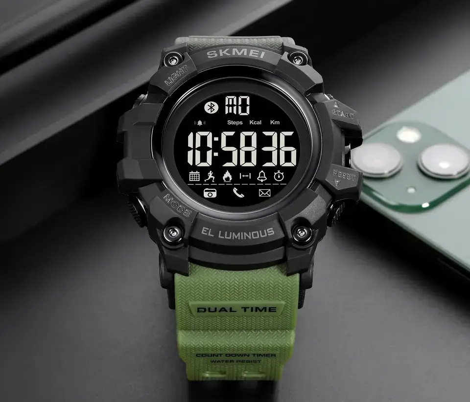 Спортивные наручные смарт-часы Skmei 2053 (Зеленый) Винница - изображение 8