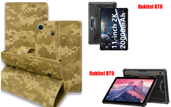 Книжка-трансформер для планшета Oukitel Rt7 Titan 4G, Rt7 Titan 5G, колір Black Pixel Київ
