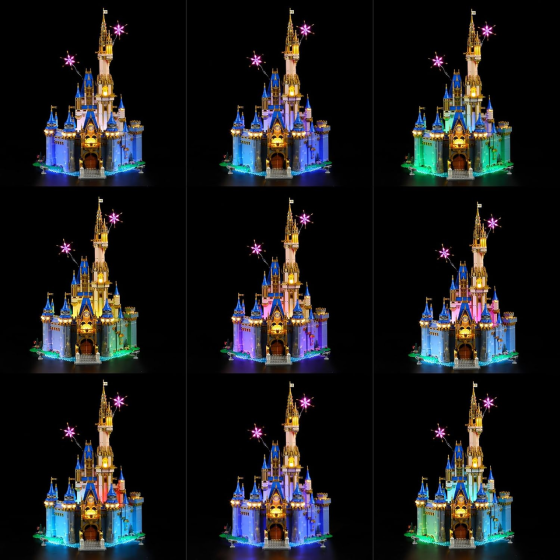 LED-підсвітка LIGHTAILING LGK602 для LEGO Disney Castle 43222, 4 USB-набори, батарейний блок, різнокольорова Київ