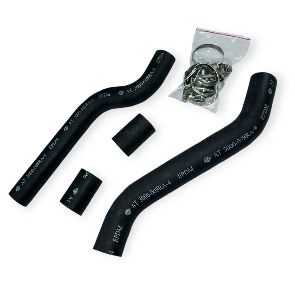 Патрубок 2108 (AT) +хомути в упак. радіатора Мукачево - фото 1