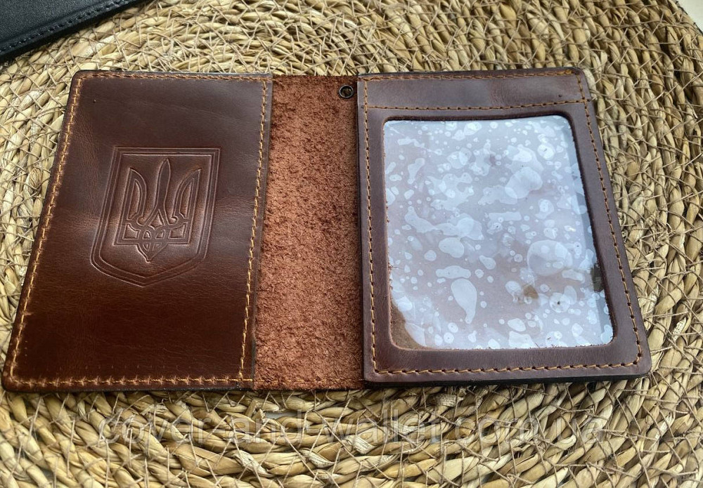 Шкіряна обкладинка Верховна Рада України бордового кольору Київ - фото 8