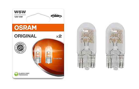 Комплект вказівних ламп розжарювання OSRAM W5W 2825-2BL 12V W2.1X9.5D Blister (2 шт) Харків