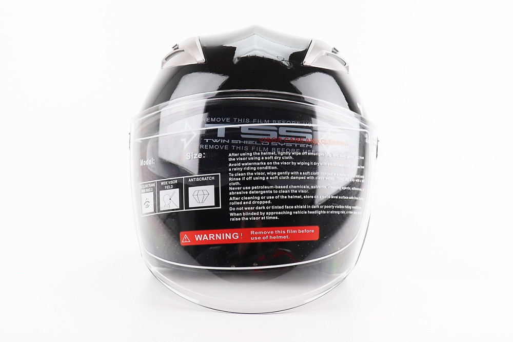 Шолом відкритий+відкидні окуляри BLD-708 М (57-58см), ЧОРНО-СИНІЙ "Bulldog" Киев - изображение 4