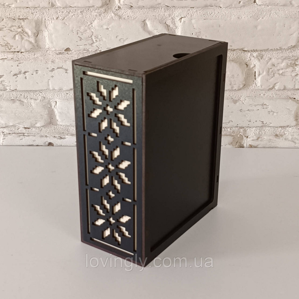 Подарочная коробка черного цвета с орнаментом   29/20/10 см Ирпень - изображение 6
