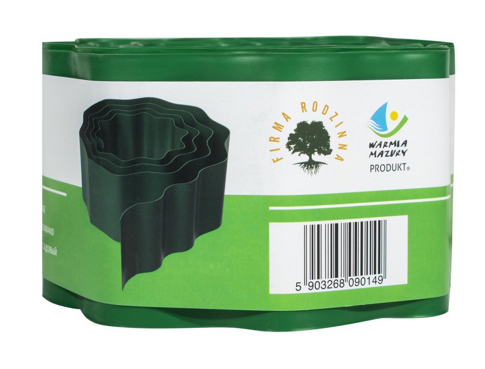 Бордюрна пластикова стрічка 15 см 9 метрів зелена VARTCO (Польща) Дніпро - фото 5