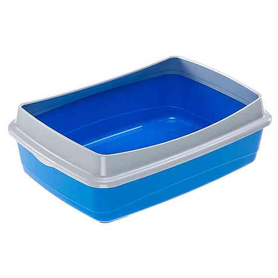 Туалет для кошек открытый Ferplast Nip Plus (Ферпласт Нип Плюс) 55 x 40 x h 17,5 cm - NIP 20 PLUS, Синий Запорожье