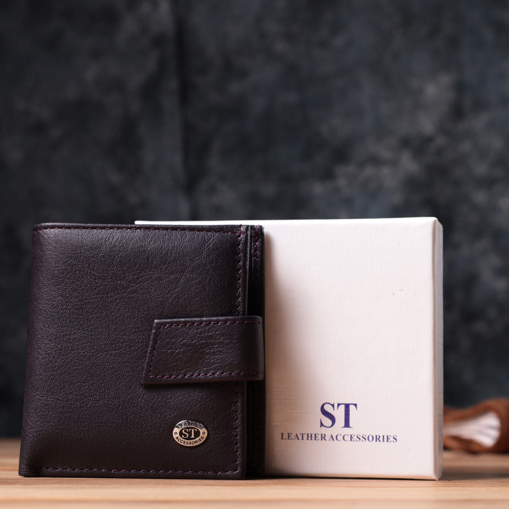 Компактный женский кошелек из натуральной кожи ST Leather 22855 Коричневый Киев - изображение 1
