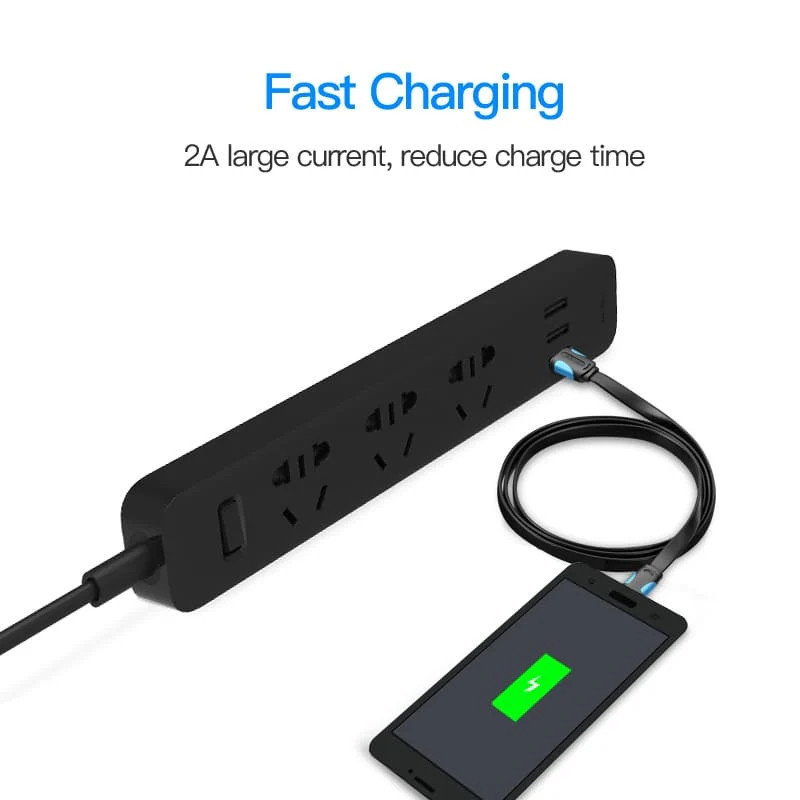 Кабель USB 2.0 AM-micro BM 2.0м Black Vention Вінниця - фото 2