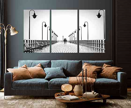 Модульная картина в гостиную / спальню  Пірс  ART-255_3A 100х150 см Киев