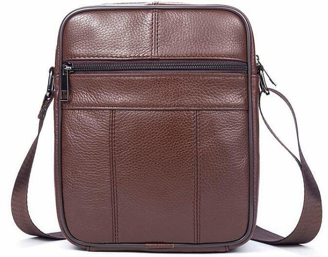 Сумка чоловіча зерниста Коричнева (Vintage) Київ - фото 6