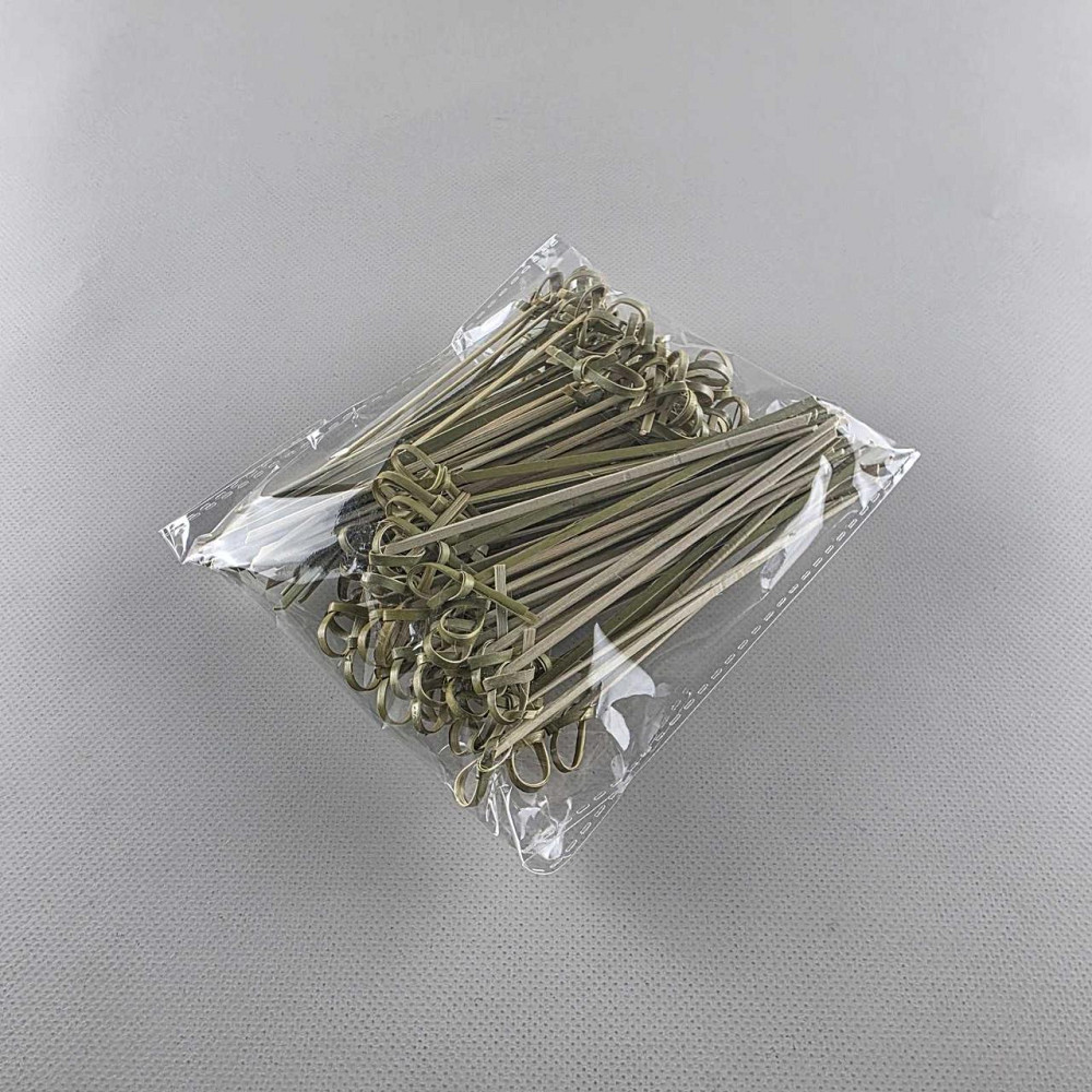 Бамбуковые деревянные шпажки с узелком 12см,100 шт (1 пачка) Харьков - изображение 2