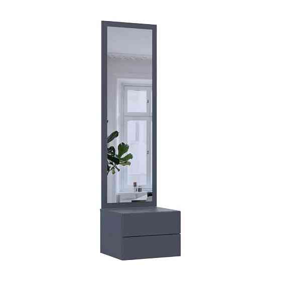 Подвесная тумба с зеркалом Doros Сола Графит / Серый 45х40х168,6 см DRS-011742 (44900342) Днепр